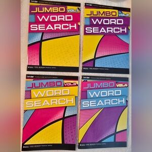 Bendon Jumbo Word Search Puzzle Book Set - VOLUMES 1 -4